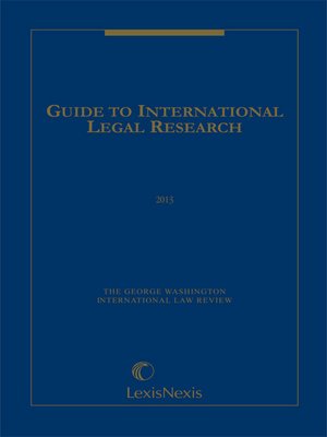 cover image of Guide to International Legal Research